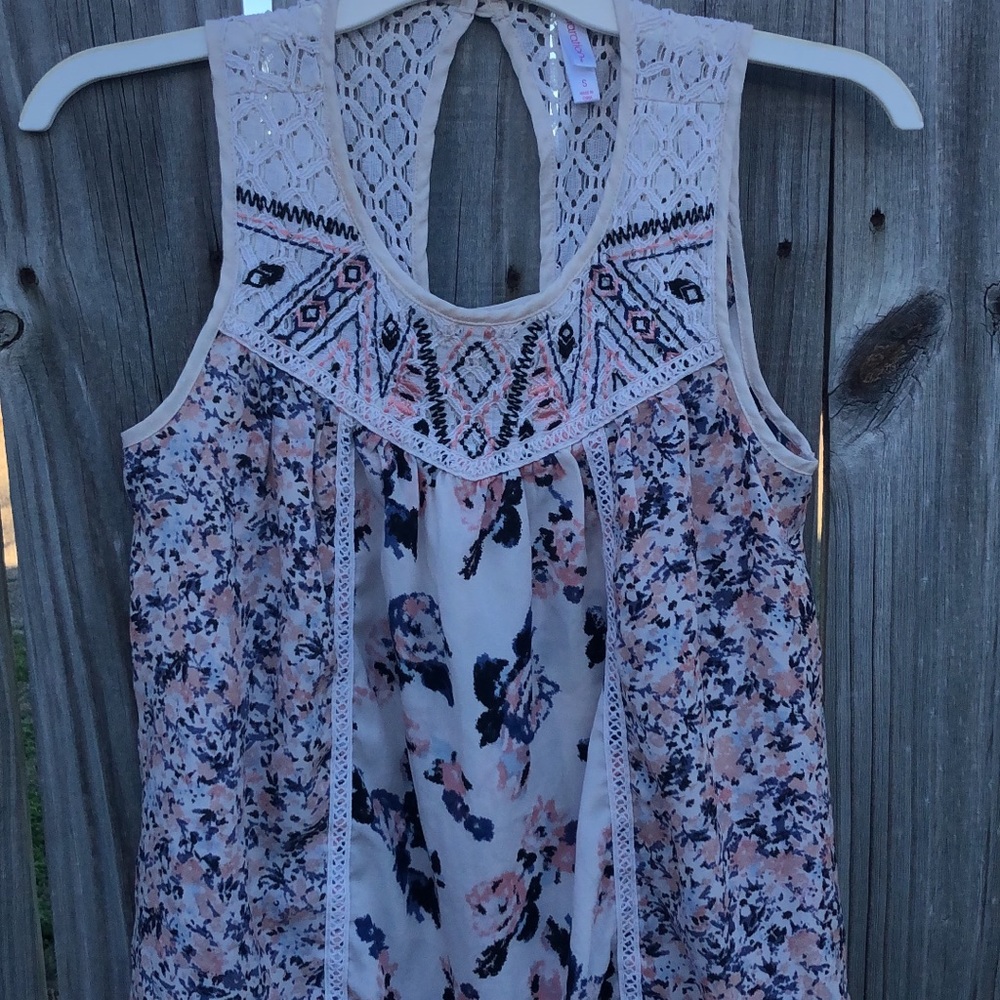 Floral dressy tank